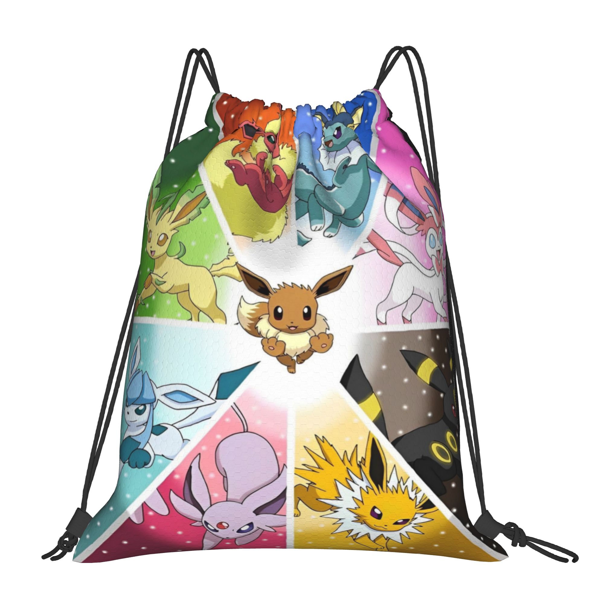Drawstring Gym Bag - 90년대 애니메이션 포켓몬 드로스트링 백팩 체육관