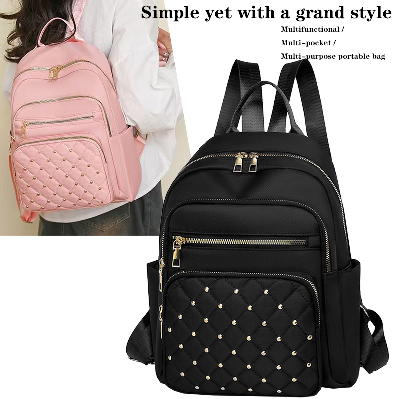 Mini Backpack Purse - 데일리 웨어 소프트 패브릭 여성 백팩