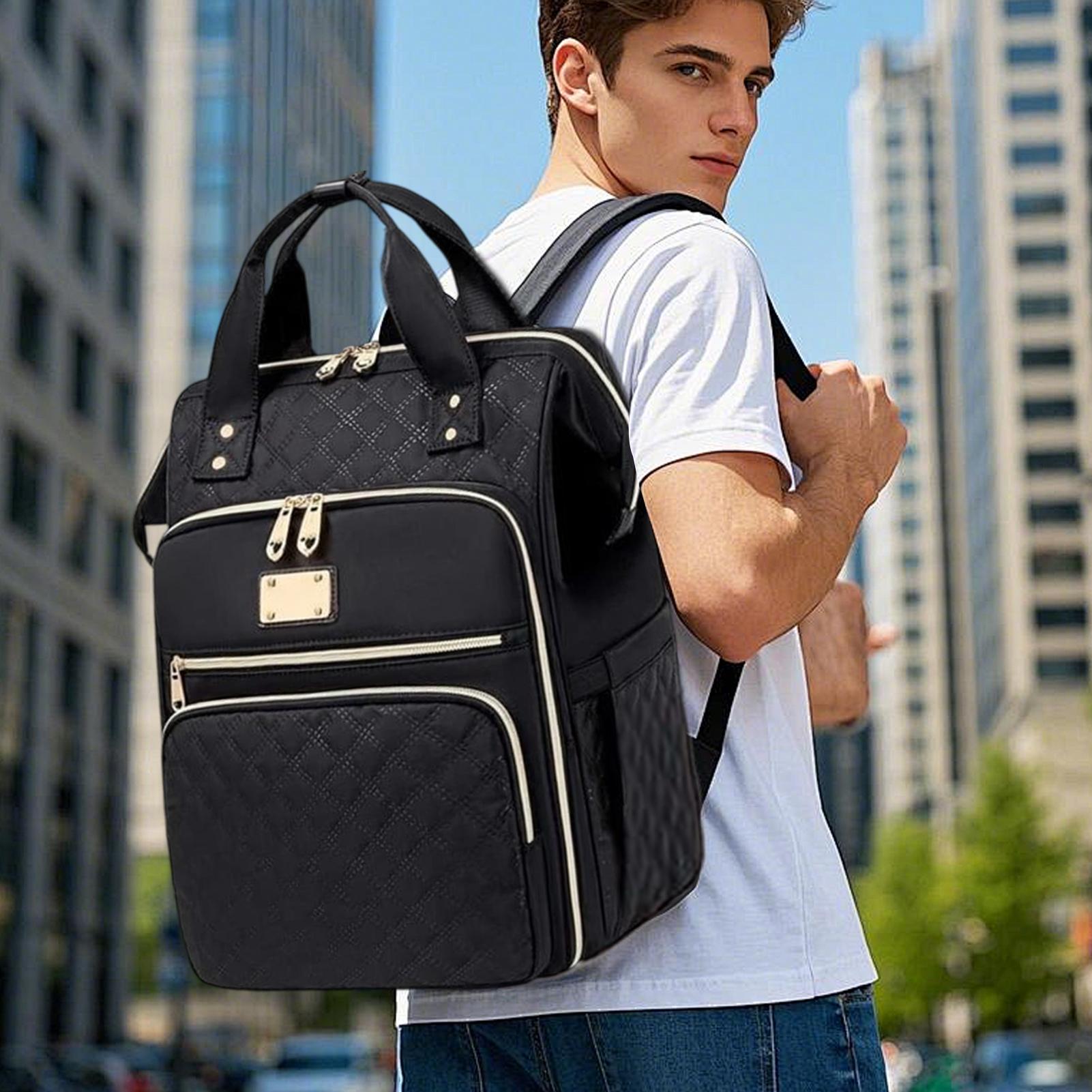 Laptop Backpack 15.6 - 직장 및 학교용 2-in-1 점심 배낭,