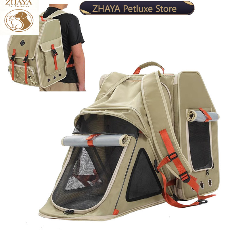 Foldable Backpack Small - ZHAYA 애완동물 캐리어 백팩 대용량 휴대용