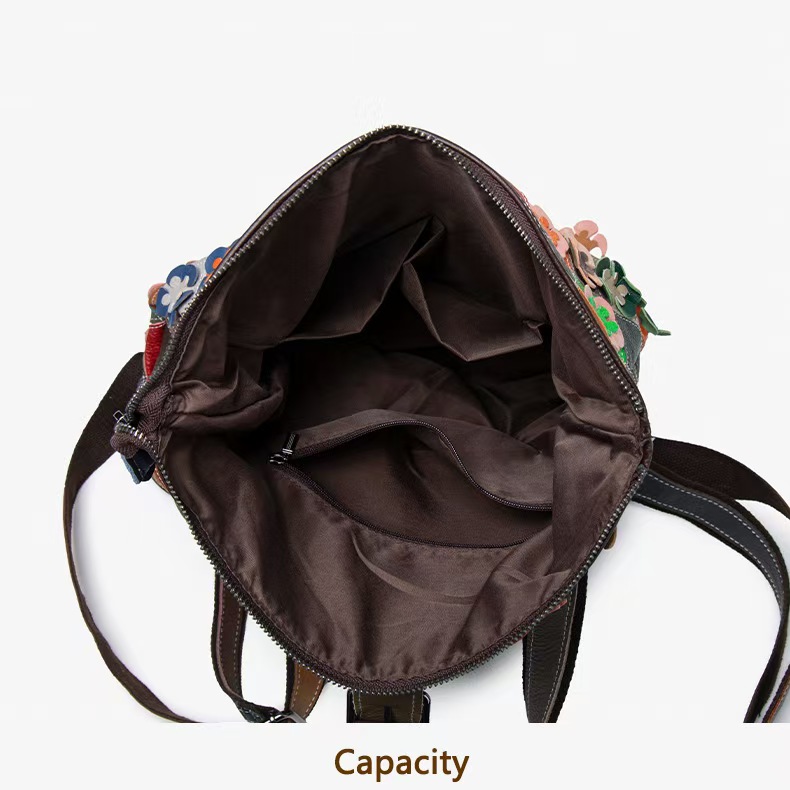 빈티지 여성 정품 가죽 백팩 꽃무늬 리얼 소가죽 숄더백 - Leather Backpack Vintage 리뷰 및 가격
