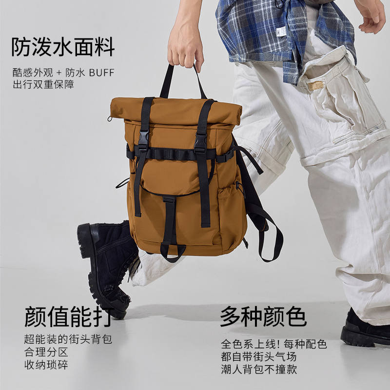 신형 남성용 롤탑 확장형 여행 백팩 노트북 백팩 아웃도 - Canvas Backpack Casual 리뷰 및 가격