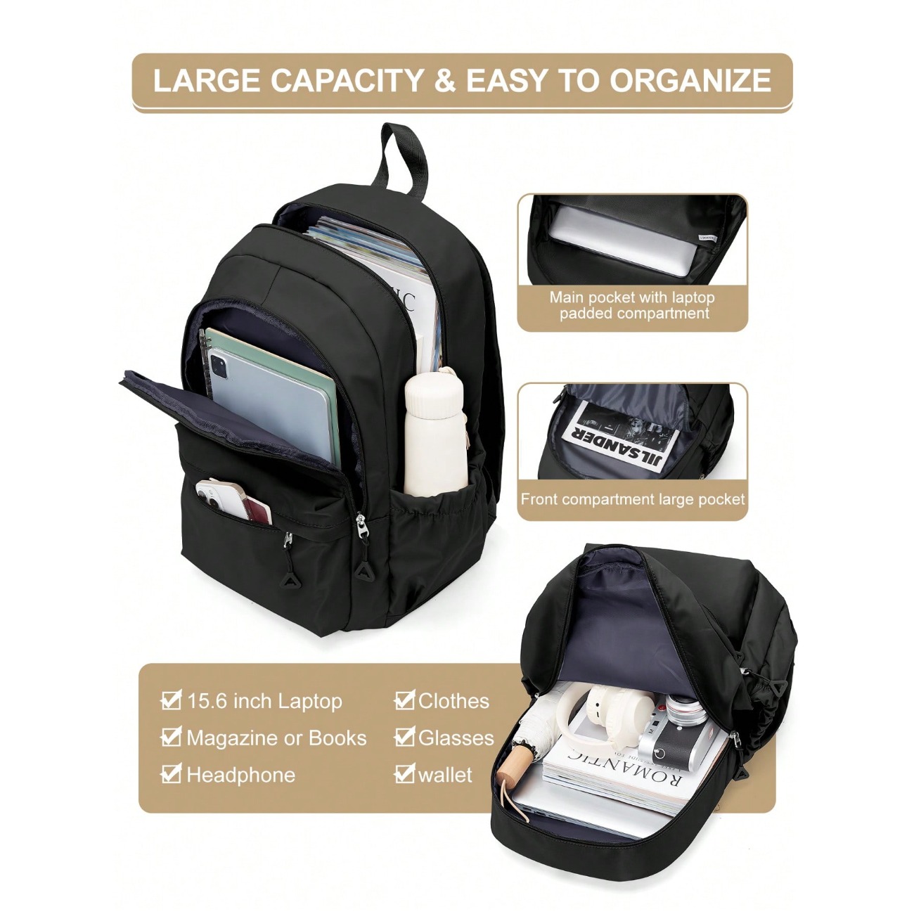 중학생 및 고등학생 남학생 및 여학생용 백팩, 14인치 - Laptop Backpack 15.6 리뷰 및 가격