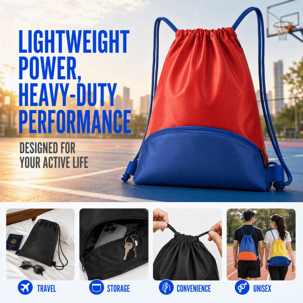 대용량 스포츠 드로스트링 포켓 방수 옥스포드 접이식 스 - Drawstring Gym Bag 리뷰 및 가격