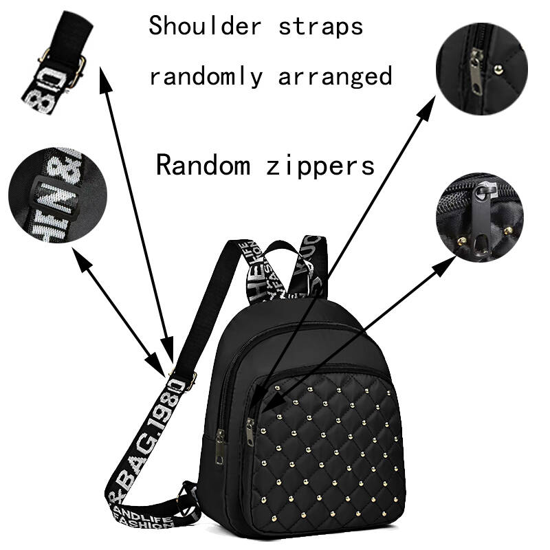 시크하고 스타일리시한 스터드 백팩, 멀티 컬러 퀼팅,  - Canvas Backpack Casual 리뷰 및 가격