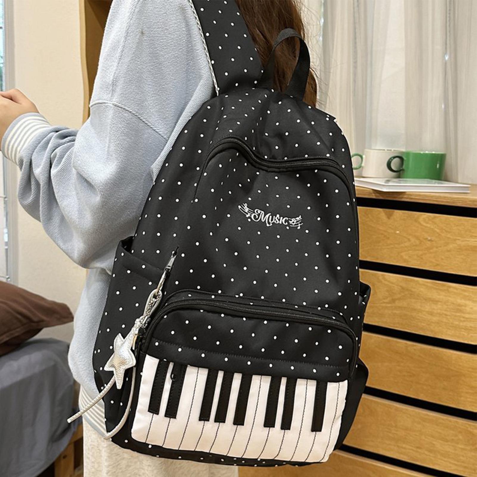 여행용 백팩 피아노 프린트 대용량 책가방 가벼운 여행용 - Fashion Backpack Women 리뷰 및 가격